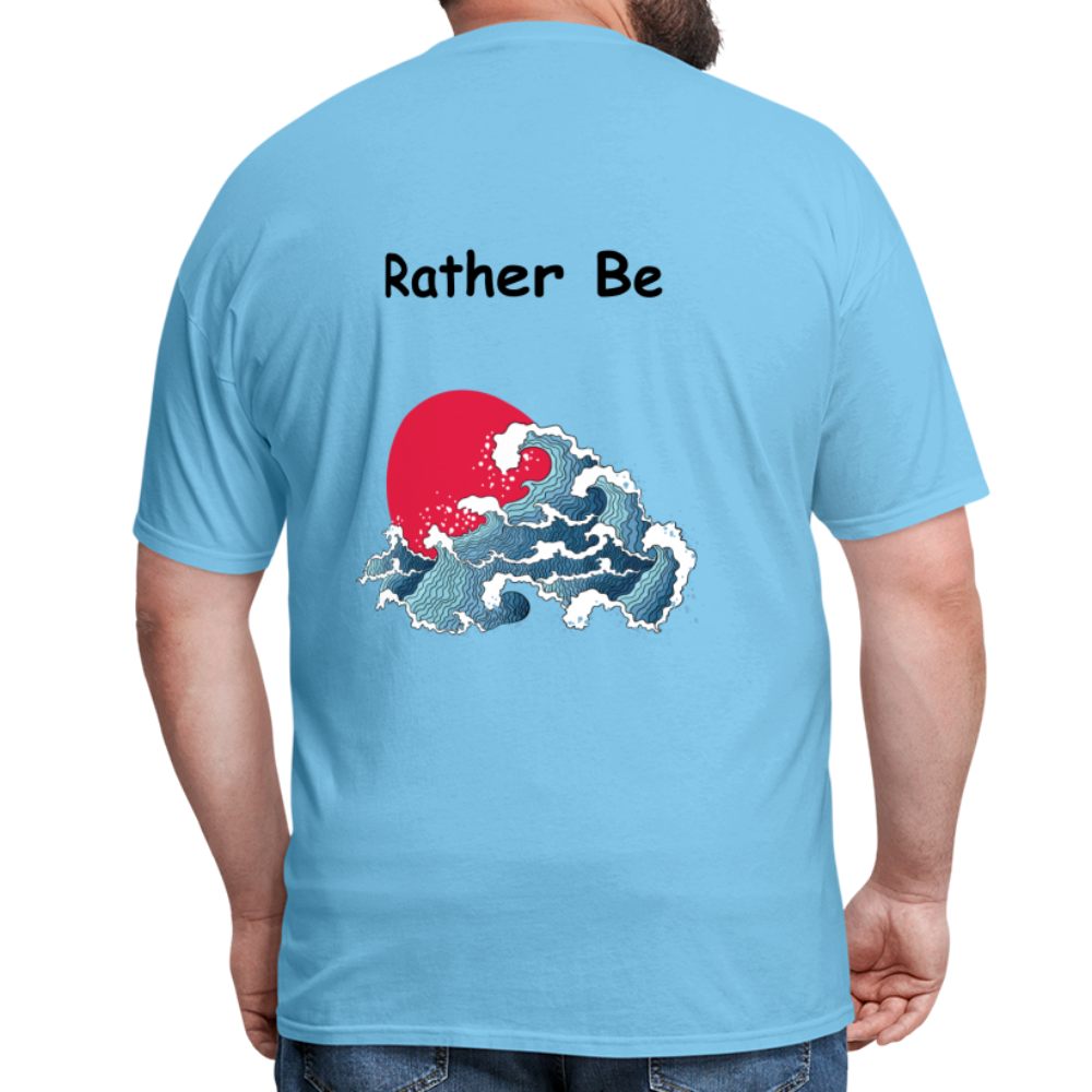 Rather Be T Shirt - aquatic blue